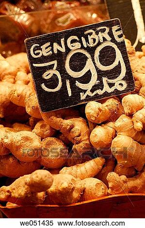 Ginger at La Boqueria market, Barcelona. Catalonia, Spain View Large Photo Image Stock Photography - Ginger at La Boqueria market, Barcelona. Catalonia, Spain. Fotosearch