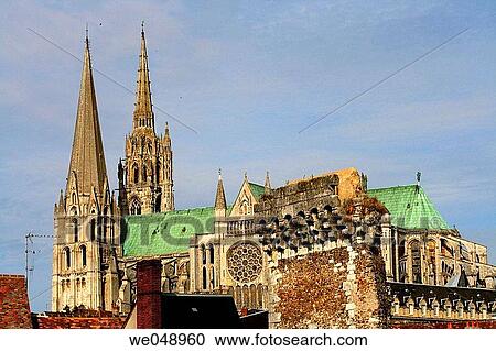 gothic cathedral in Chartres, France View Large Photo Image Stock Image - gothic cathedral in Chartres, France. Fotosearch