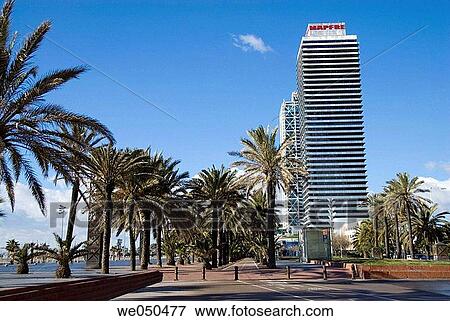 Hotel Arts and Mapfre Tower, Barcelona. Catalonia, Spain View Large Photo Image Stock Photo - Hotel Arts and Mapfre Tower, Barcelona. Catalonia, Spain. Fotosearch