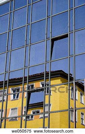 House reflected in a glass front. Spittal, Carinthia (K? rnten), Austria, Alps View Large Photo Image Stock Photography - House reflected in a glass front. Spittal, Carinthia (K? rnten), Austria, Alps. Fotosearch