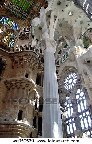 Interior of Sagrada Familia (Holy Family) temple by Gaud?, Barcelona. Catalonia, Spain View Large Photo Image Stock Photo - Interior of Sagrada Familia (Holy Family) temple by Gaud?, Barcelona. Catalonia, Spain. Fotosearch