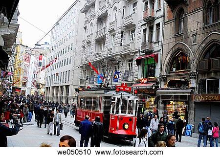 Istiklal Caddesi. Istanbul. Turkey View Large Photo Image Stock Image - Istiklal Caddesi. Istanbul. Turkey. Fotosearch