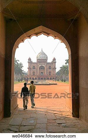 Kids entering 18th century Safdarjang's Tomb. New Delhi. India View Large Photo Image Picture - Kids entering 18th century Safdarjang's Tomb. New Delhi. India. Fotosearch