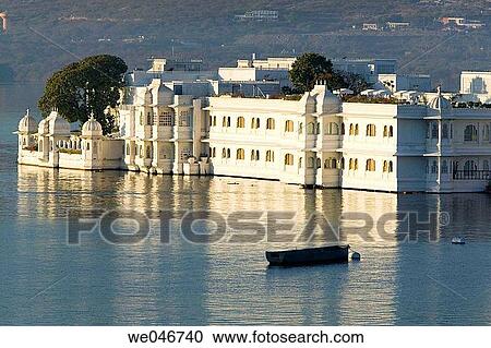 Lake Palace Hotel on Lake Pichola. Udaipur. Rajasthan. India. View Large Photo Image Stock Image - Lake Palace Hotel on Lake Pichola. Udaipur. Rajasthan. India.. Fotosearch