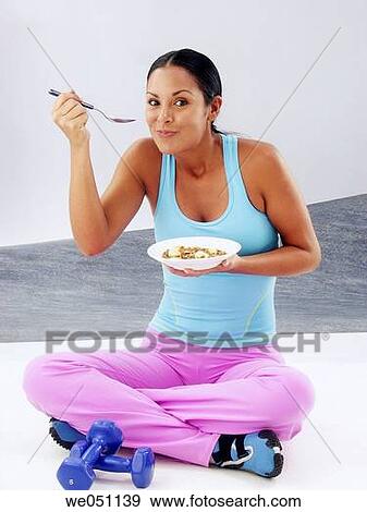 Latin woman at gym View Large Photo Image Stock Photo - Latin woman at gym. Fotosearch