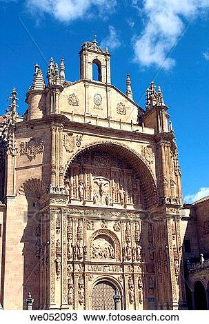 Main front of San Esteban convent (16th century), Salamanca. Castilla-Le? n, Spain View Large Photo Image Stock Image - Main front of San Esteban convent (16th century), Salamanca. Castilla-Le? n, Spain. Fotosearch