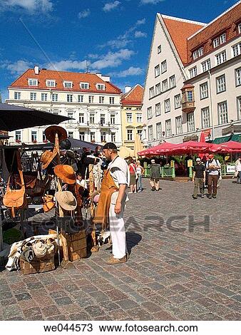 Market at Raekoja Plats, Tallinn, Estonia View Large Photo Image Stock Image - Market at Raekoja Plats, Tallinn, Estonia. Fotosearch