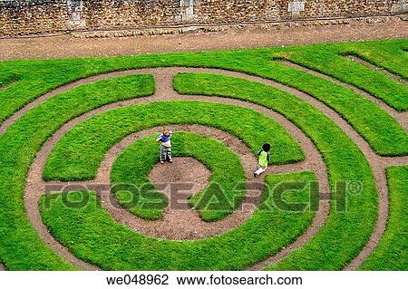 Stock Image - maze in Chartres. Fotosearch