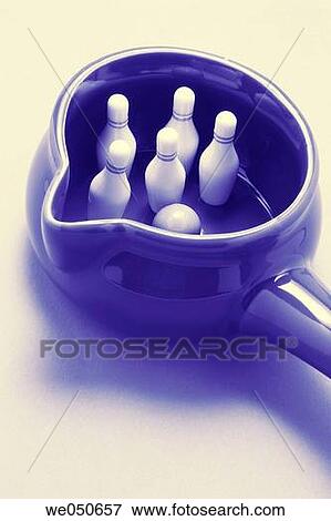 Miniature Bowling Pins in Sauce Pan View Large Photo Image Stock Photo - Miniature Bowling Pins in Sauce Pan. Fotosearch