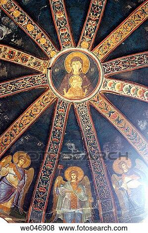 Mosaic decorated ceiling of old? chora? (outside the city walls) church, now Kariye Musezi. Istanbul. Turkey View Large Photo Image Stock Photo - Mosaic decorated ceiling of old? chora? (outside the city walls) church, now Kariye Musezi. Istanbul. Turkey. Fotosearch