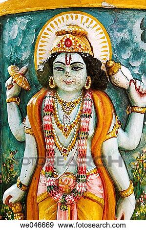 Painted sculpture of Indian goddess. Rishikesh. Uttaranchal. India View Large Photo Image Stock Photo - Painted sculpture of Indian goddess. Rishikesh. Uttaranchal. India. Fotosearch