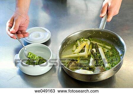 Peas with asparagus and artichokes. Luis Irizar cooking school. Donostia, Gipuzkoa, Basque Country, Spain View Large Photo Image Stock Image - Peas with asparagus and artichokes. Luis Irizar cooking school. Donostia, Gipuzkoa, Basque Country, Spain. Fotosearch