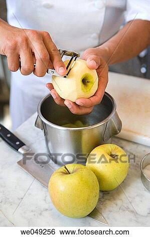 Peeling apples. Luis Irizar cooking school. Donostia, Gipuzkoa, Basque Country, Spain View Large Photo Image Stock Photograph - Peeling apples. Luis Irizar cooking school. Donostia, Gipuzkoa, Basque Country, Spain. Fotosearch