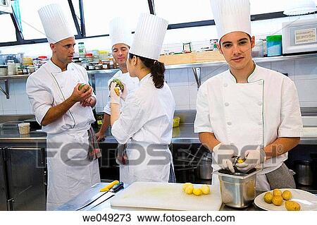 Peeling potatoes, artichokes. Luis Irizar cooking school. Donostia, Gipuzkoa, Basque Country, Spain View Large Photo Image Stock Image - Peeling potatoes, artichokes. Luis Irizar cooking school. Donostia, Gipuzkoa, Basque Country, Spain. Fotosearch