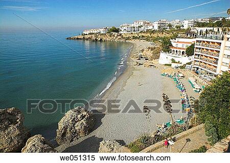 Playa del Salon, Nerja. Axarquia, Malaga province, Andalusia, Spain View Large Photo Image Stock Photography - Playa del Salon, Nerja. Axarquia, Malaga province, Andalusia, Spain. Fotosearch