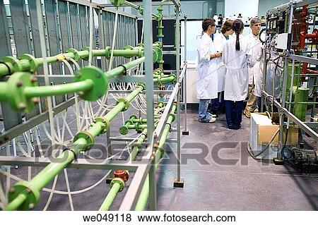 Polytechnic School, University of the Basque Country, Donostia, Gipuzkoa, Basque Country. Students, Distillation towers, Laboratory of Industrial Chemistry, Department of Chemical Engineering and Environment View Large Photo Image Stock Photo - Polytechnic School, University of the Basque Country, Donostia, Gipuzkoa, Basque Country. Students, Distillation towers, Laboratory of Industrial Chemistry, Department of Chemical Engineering and Environment. Fotosearch