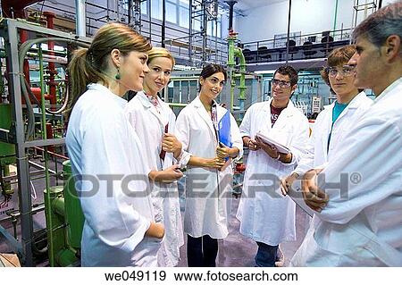 Polytechnic School, University of the Basque Country, Donostia, Gipuzkoa, Basque Country. Students, Distillation towers, Laboratory of Industrial Chemistry, Department of Chemical Engineering and Environment View Large Photo Image Stock Photo - Polytechnic School, University of the Basque Country, Donostia, Gipuzkoa, Basque Country. Students, Distillation towers, Laboratory of Industrial Chemistry, Department of Chemical Engineering and Environment. Fotosearch