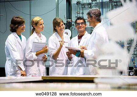 Stock Photo - Polytechnic School, University of the Basque Country, Donostia, Gipuzkoa, Basque Country. Students, Distillation towers, Laboratory of Industrial Chemistry, Department of Chemical Engineering and Environment. Fotosearch