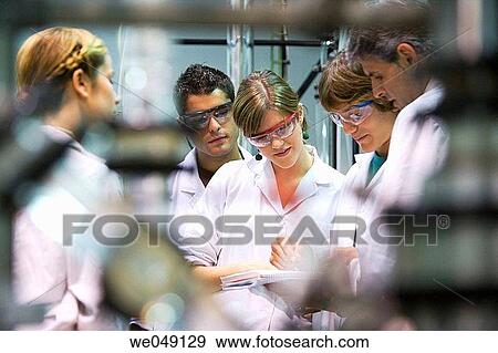 Stock Photo - Polytechnic School, University of the Basque Country, Donostia, Gipuzkoa, Basque Country. Students, Distillation towers, Laboratory of Industrial Chemistry, Department of Chemical Engineering and Environment. Fotosearch