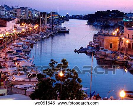 Port of Ciutadella, Minorca. Balearic Islands, Spain View Large Photo Image Stock Photography - Port of Ciutadella, Minorca. Balearic Islands, Spain. Fotosearch
