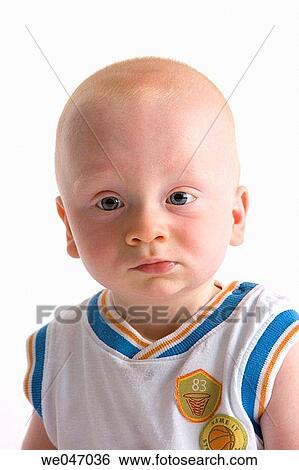 Stock Photograph - Portrait of a baby boy. Fotosearch