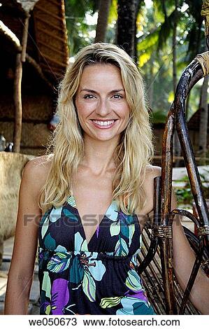 Portrait of beautiful blonde woman, shot in the morning in India. View Large Photo Image Stock Image - Portrait of beautiful blonde woman, shot in the morning in India.. Fotosearch