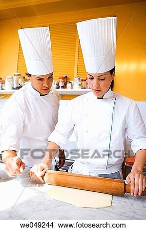 Picture - Puff pastry. Luis Irizar cooking school. Donostia, Gipuzkoa, Basque Country, Spain. Fotosearch