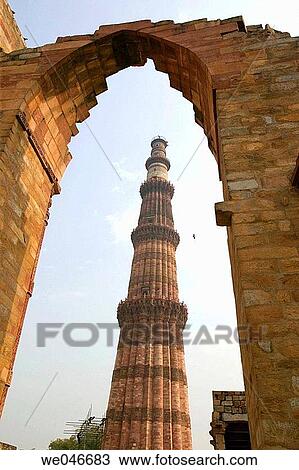 Qutb Minar viewed from ruined arched doorway (Unesco World Heritage Site). New Delhi. India. View Large Photo Image Stock Image - Qutb Minar viewed from ruined arched doorway (Unesco World Heritage Site). New Delhi. India.. Fotosearch
