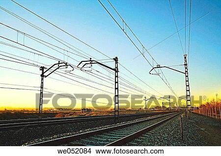 Railway. Pinto, Madrid, Spain View Large Photo Image Picture - Railway. Pinto, Madrid, Spain. Fotosearch