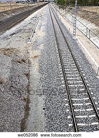 Railway. Pinto, Madrid, Spain View Large Photo Image Stock Photograph - Railway. Pinto, Madrid, Spain. Fotosearch