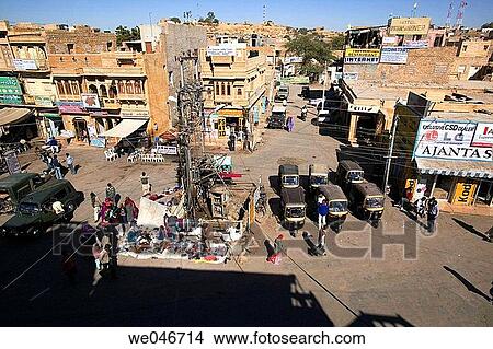 Rickshaws waiting for passengers in city square. Jaisalmer. Rajasthan. India. View Large Photo Image Picture - Rickshaws waiting for passengers in city square. Jaisalmer. Rajasthan. India.. Fotosearch