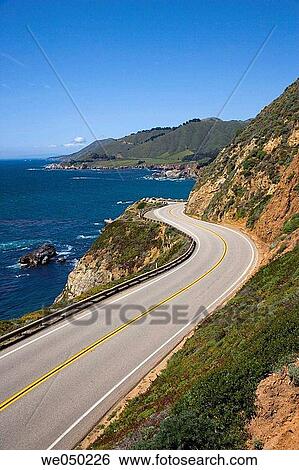 Road shot at Big Sur, California. USA. View Large Photo Image Stock Photograph - Road shot at Big Sur, California. USA.. Fotosearch