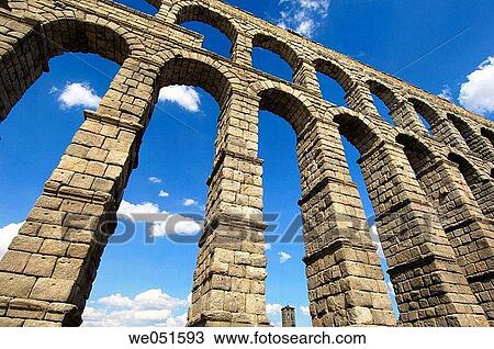 Roman aqueduct, Segovia. Castilla-Le? n, Spain View Large Photo Image Stock Image - Roman aqueduct, Segovia. Castilla-Le? n, Spain. Fotosearch