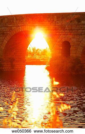 Roman Bridge on Guadiana river. M? rida. Badajoz province. Extremadura. Spain. View Large Photo Image Stock Photograph - Roman Bridge on Guadiana river. M? rida. Badajoz province. Extremadura. Spain.. Fotosearch