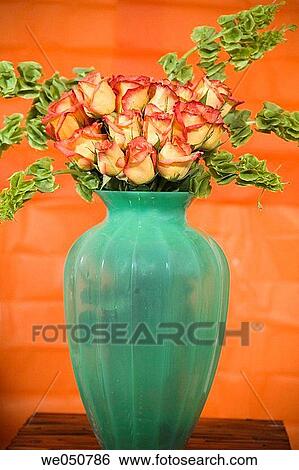 Roses in vase View Large Photo Image Stock Photograph - Roses in vase. Fotosearch
