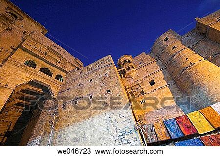 Sandstone Fort and carpet shop at night. Jaisalmer. Rajasthan. India View Large Photo Image Stock Image - Sandstone Fort and carpet shop at night. Jaisalmer. Rajasthan. India. Fotosearch