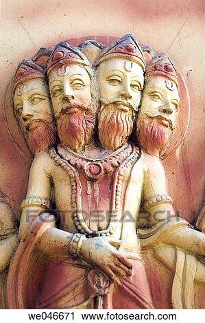 Statue of Indian god Brahma. Rishikesh. Uttaranchal. India. View Large Photo Image Stock Image - Statue of Indian god Brahma. Rishikesh. Uttaranchal. India.. Fotosearch