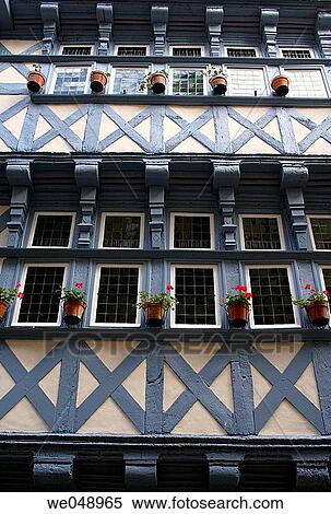 Stock Photography - Stock photo an old buiding in Quimper, Brittany, France. Fotosearch