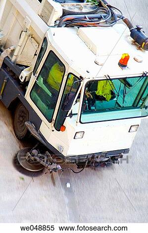 Street cleansing vehicle View Large Photo Image Stock Photography - Street cleansing vehicle. Fotosearch