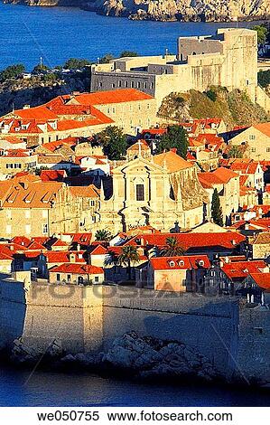 Sunrise. Old city. Dubrovnik. Croatia. View Large Photo Image Stock Photography - Sunrise. Old city. Dubrovnik. Croatia.. Fotosearch