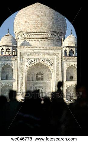 Taj Mahal viewed through the entrance gate. Agra. Uttar Pradesh. India. View Large Photo Image Stock Photo - Taj Mahal viewed through the entrance gate. Agra. Uttar Pradesh. India.. Fotosearch