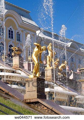 The Great Cascade, Peterhof Palace, St Petersburg, Russia View Large Photo Image Stock Image - The Great Cascade, Peterhof Palace, St Petersburg, Russia. Fotosearch
