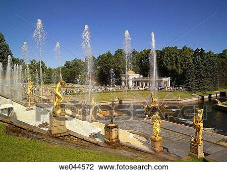 The Great Cascade, Peterhof Palace, St Petersburg, Russia View Large Photo Image Stock Image - The Great Cascade, Peterhof Palace, St Petersburg, Russia. Fotosearch