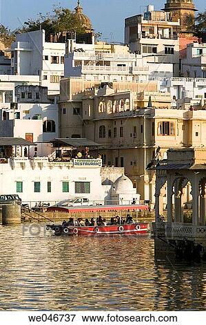 Tour boat on Lake Pichola. Udaipur. Rajasthan. India. View Large Photo Image Stock Photo - Tour boat on Lake Pichola. Udaipur. Rajasthan. India.. Fotosearch