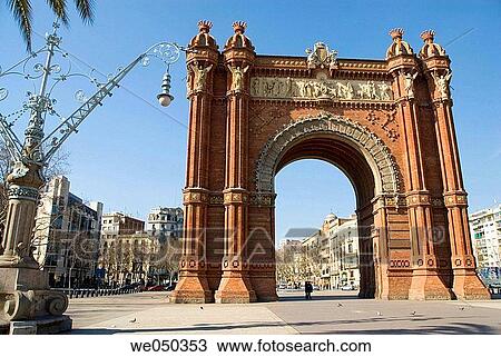 Triumphal Arch, Barcelona. Catalonia, Spain View Large Photo Image Stock Image - Triumphal Arch, Barcelona. Catalonia, Spain. Fotosearch