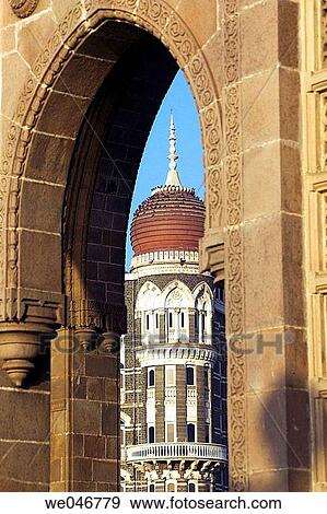 View of the Taj Mahal Palace & Tower through the Gateway of India. Mumbai (ex Bombay). India. View Large Photo Image Stock Photo - View of the Taj Mahal Palace & Tower through the Gateway of India. Mumbai (ex Bombay). India.. Fotosearch