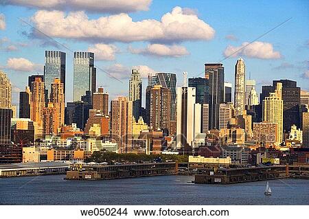 View of west side of Manhattan. New York city. USA. View Large Photo Image Picture - View of west side of Manhattan. New York city. USA.. Fotosearch