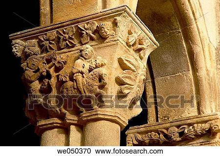 ? Vintage? Romanesque capital. Santa Mar? a la Real convent, Nieva. Segovia province, Castilla-Le? n, Spain View Large Photo Image Stock Image - ? Vintage? Romanesque capital. Santa Mar? a la Real convent, Nieva. Segovia province, Castilla-Le? n, Spain. Fotosearch