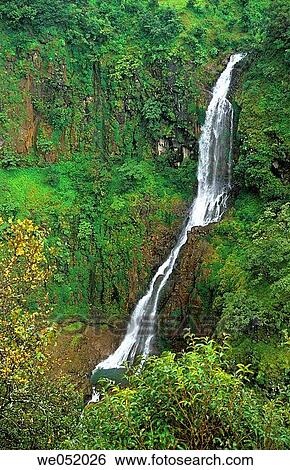 Water fall near Madhe ghat. Velha, Maharasthra, India View Large Photo Image Stock Photograph - Water fall near Madhe ghat. Velha, Maharasthra, India. Fotosearch