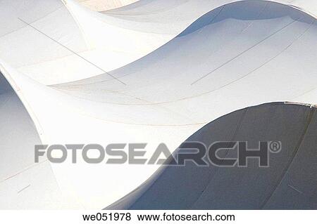 Stock Photo - White marquee at Port Ol? mpic, Barcelona. Catalonia, Spain. Fotosearch